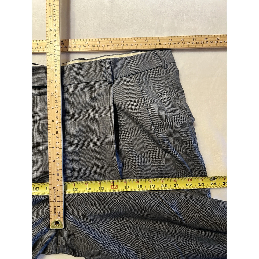 Brooks Brothers Brooksease 43R 38x28 Gray Blue Glen Plaid Suit Short Arms - Picture 14 of 16